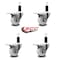 Service Caster 3'' Nylon Swivel 1-1/4'' Expanding Stem Caster Set Total Lock Brake, 4PK SCC-EXTTL20S314-NYS-114-4 - alternate 4